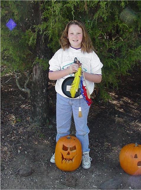 Stephanie with pumpkin & cooking trophy.JPG